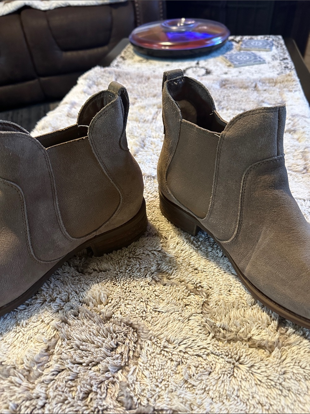 UGG Women's Taupe Suede Chelsea Ankle Boots - Picture 6 of 12